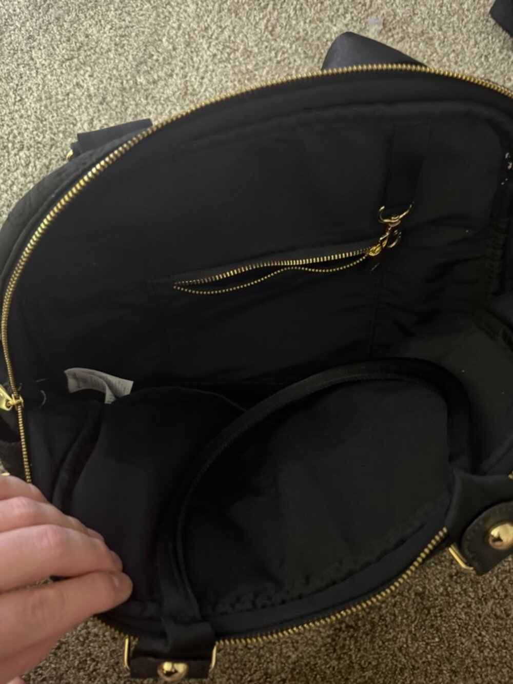 Petunia Pickle Bottom Black Quilted Sashay Satchel - Picture 4 of 5